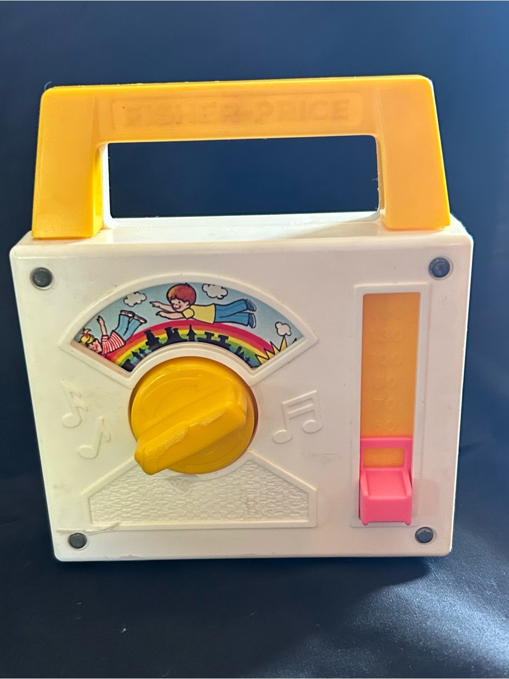 Vintage 1981 Fisher Price Over the Rainbow Radio Music Box Toy For Repair Only